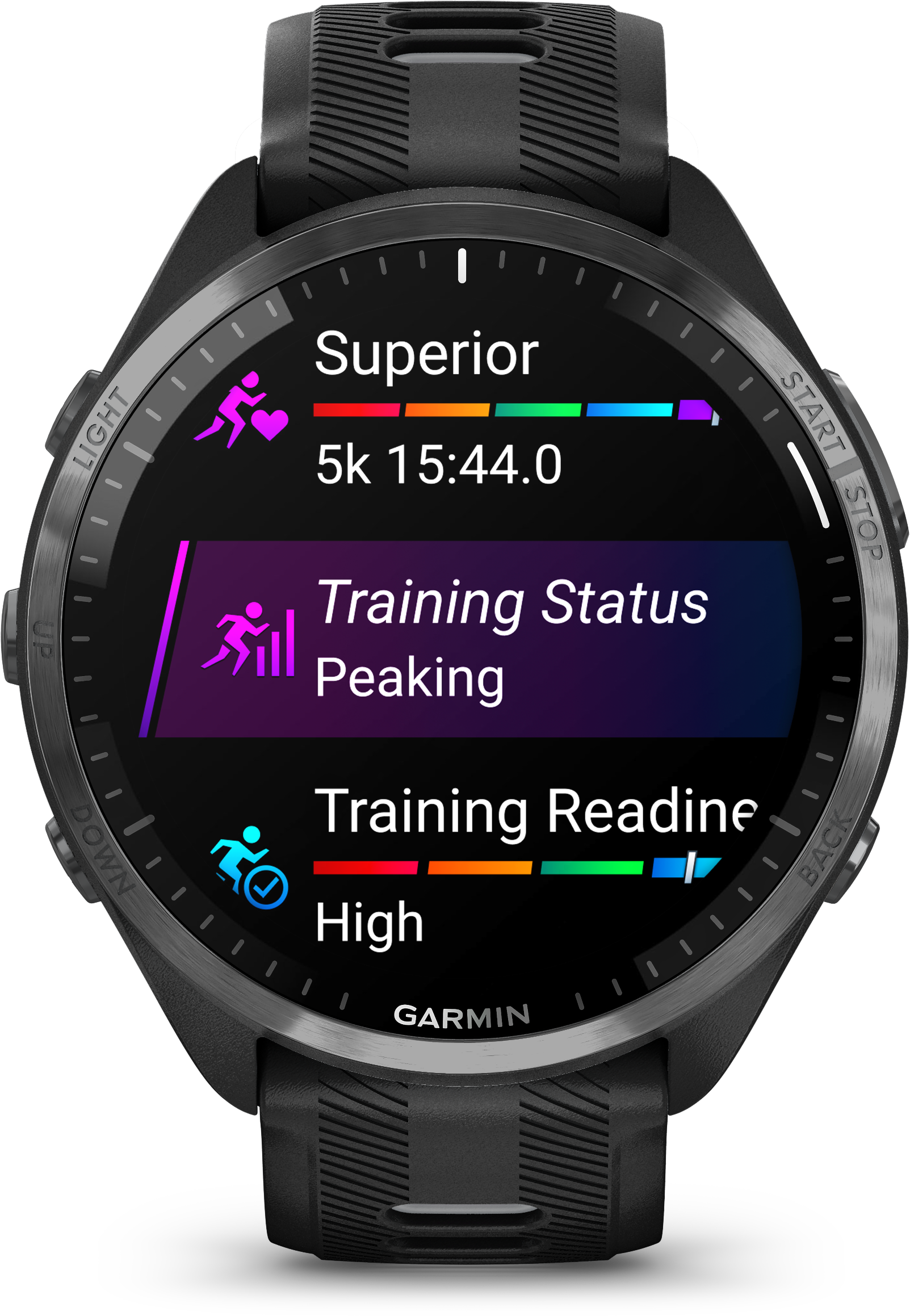 Brands - Garmin - Garmin Forerunner 965 - Carbon Grey - Black/Powder