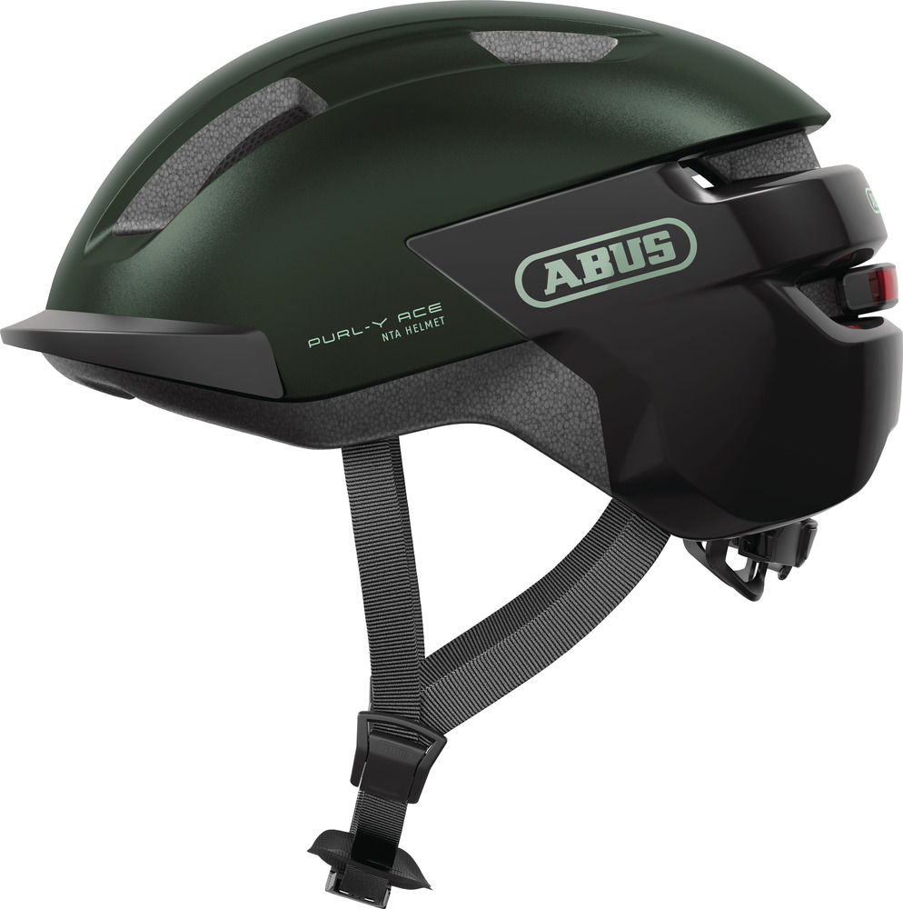 Beklædning - Cykelhjelme - Abus PURL-Y ACE m. LED lys - Moss Green (elcykel hjelm)