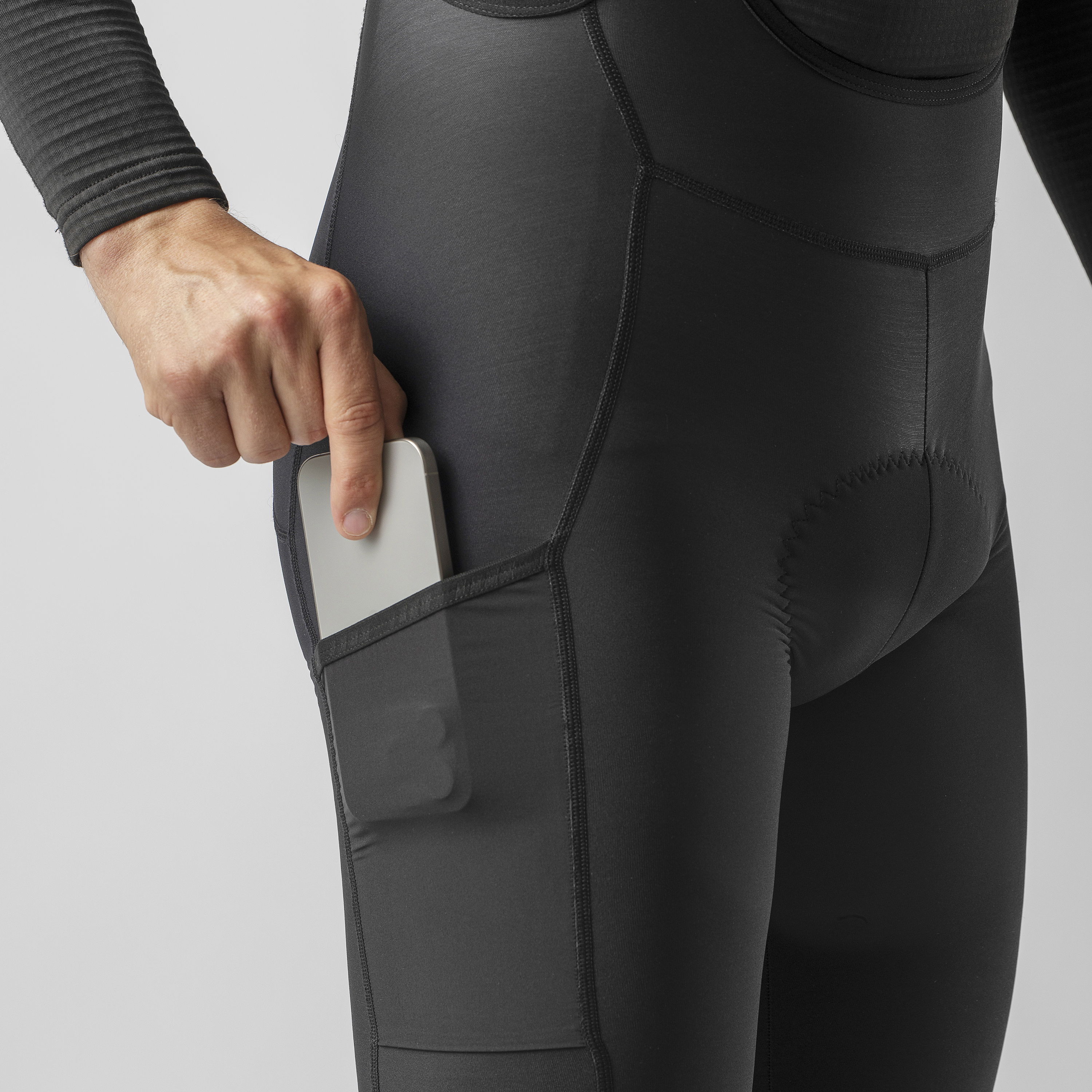Beklædning - Cykelbukser - GripGrab PACR Thermo bibtights - Black