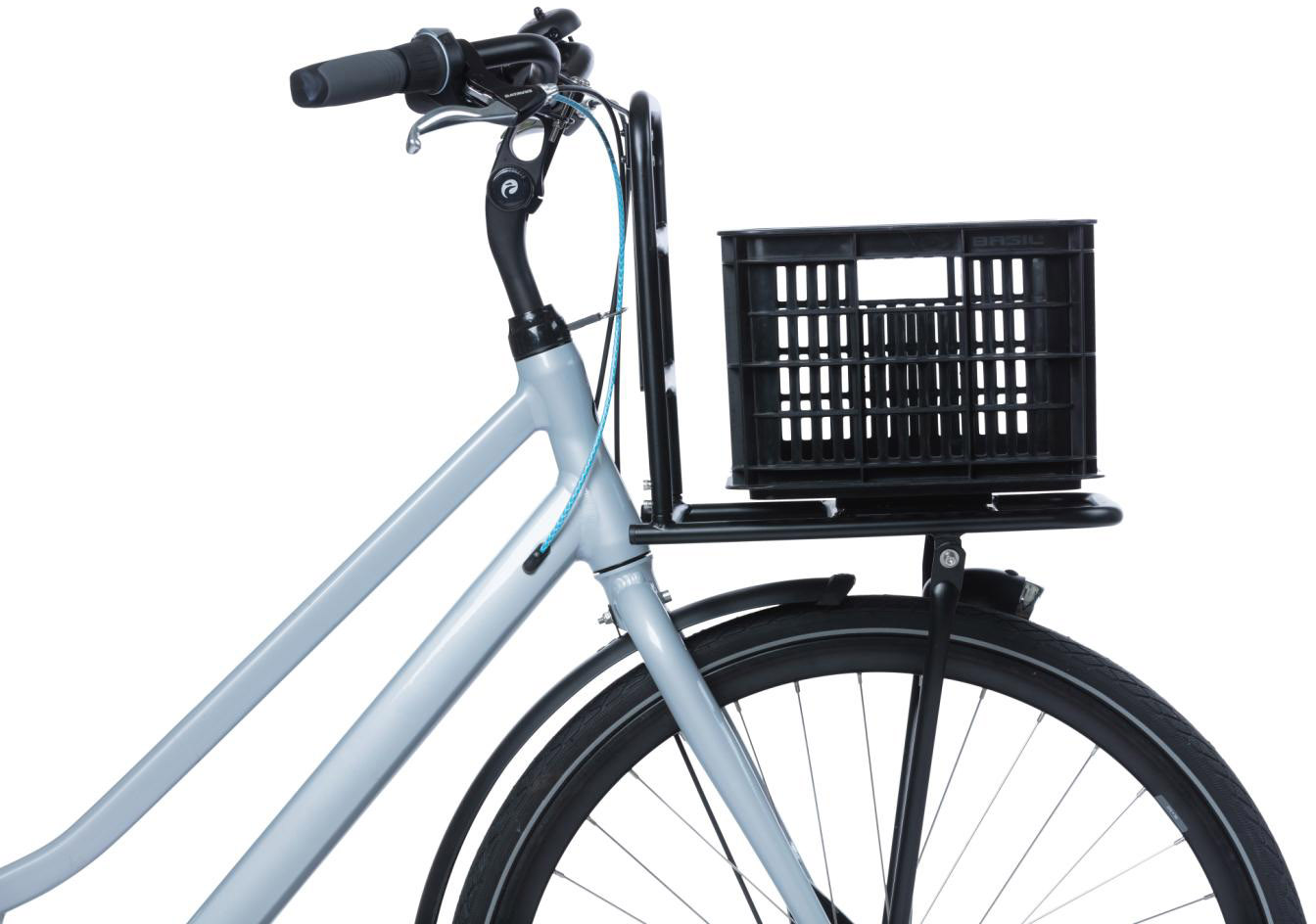 Tilbehør - Cykelkurve - Basil Crate i Genanvendt Plast 17.5L 40x30x20cm (MIK-AVS-Racktime adapter kompatibel) - Sort