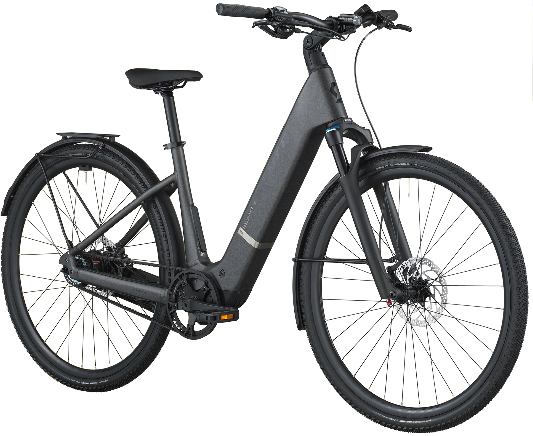 Cykler - Elcykler - Scott Passage eRIDE 10 Belt Wave 2026 - Midnight Grey