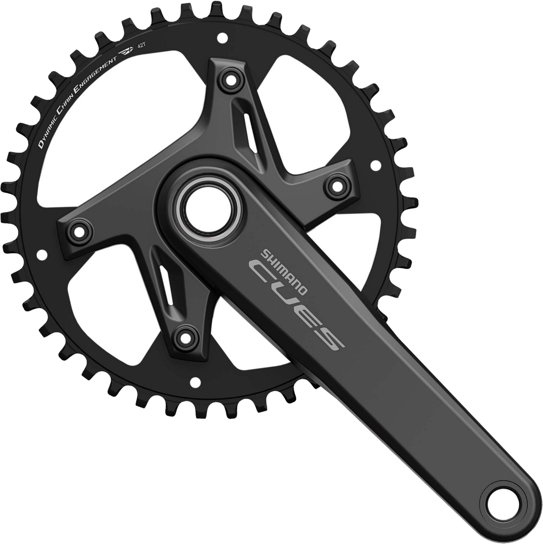 Shimano CUES FC-U6030-1 Kranksæt 42T 170mm 1x9/10/11 speed Sort