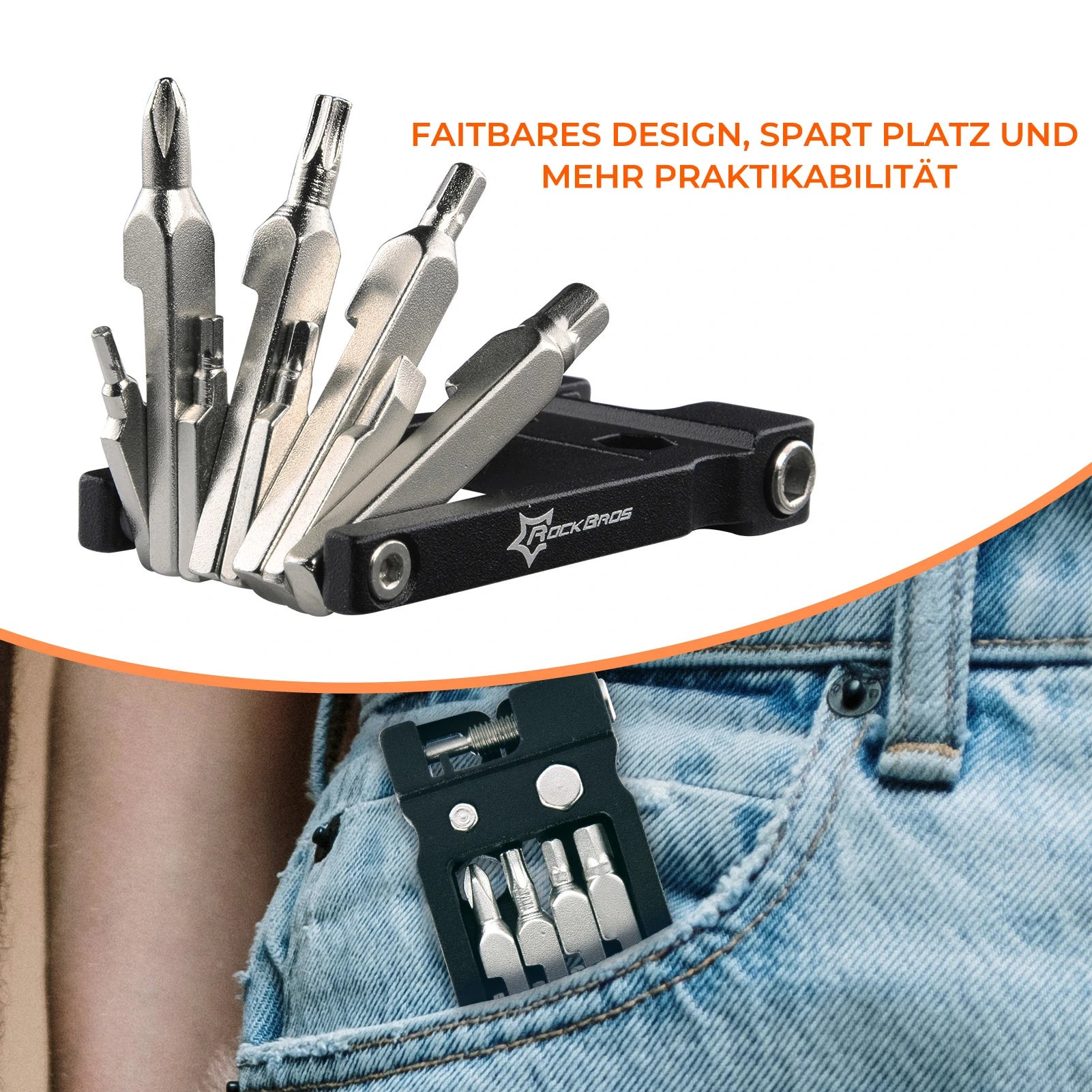Tilbehør - Værktøj - RockBros Foldbart Multitool 20-i-1