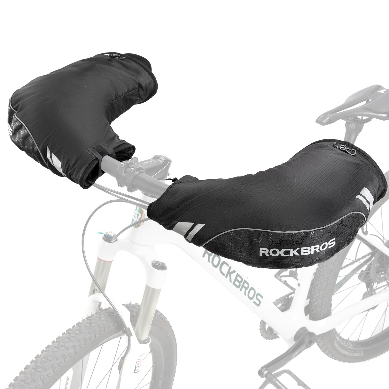 Beklædning - Cykelhandsker - RockBros Styrhandsker Foret Oxford - Black