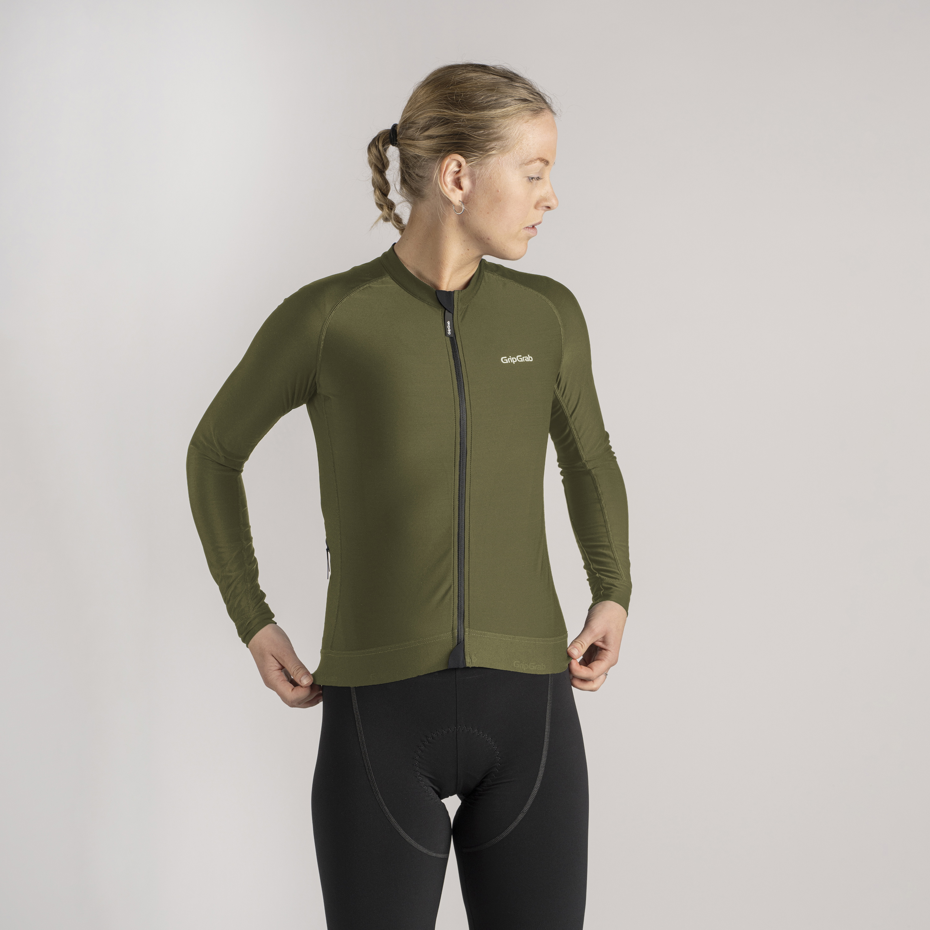 Beklædning - Cykeltrøjer - GripGrab PACR Langærmet Cykeltrøje til damer - Olive Green