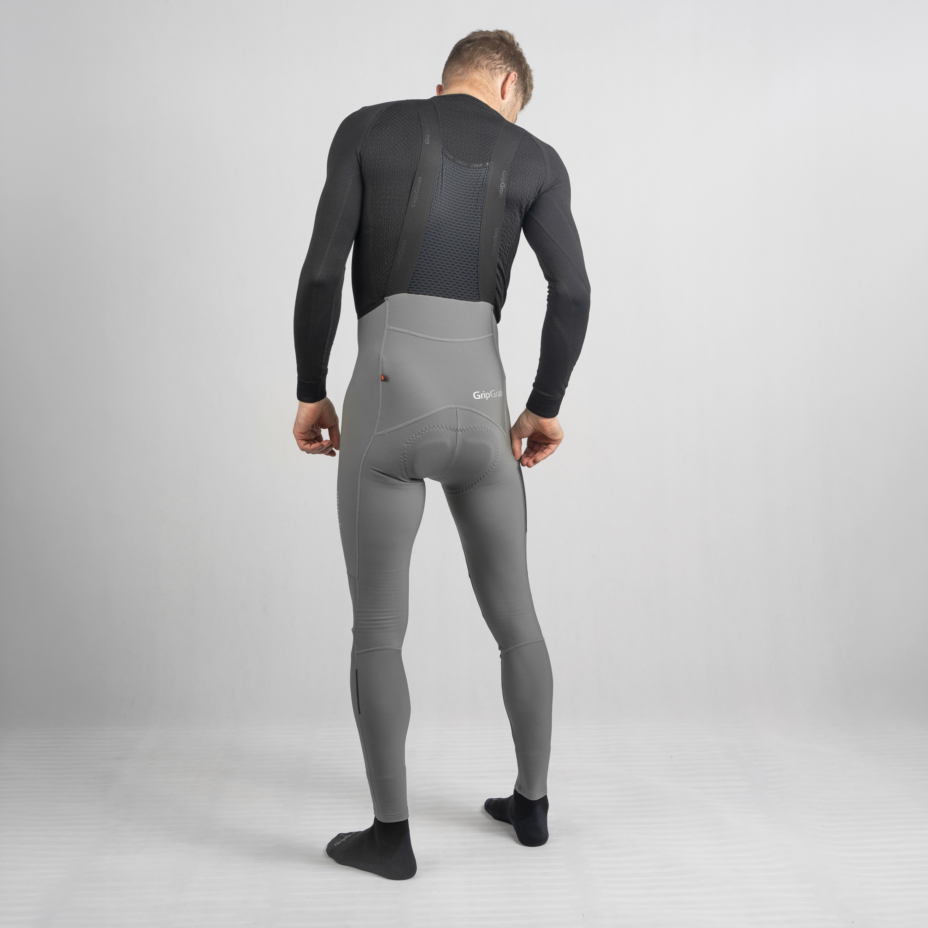 Beklædning - Cykelbukser - GripGrab PACR Thermo bibtights - Grey