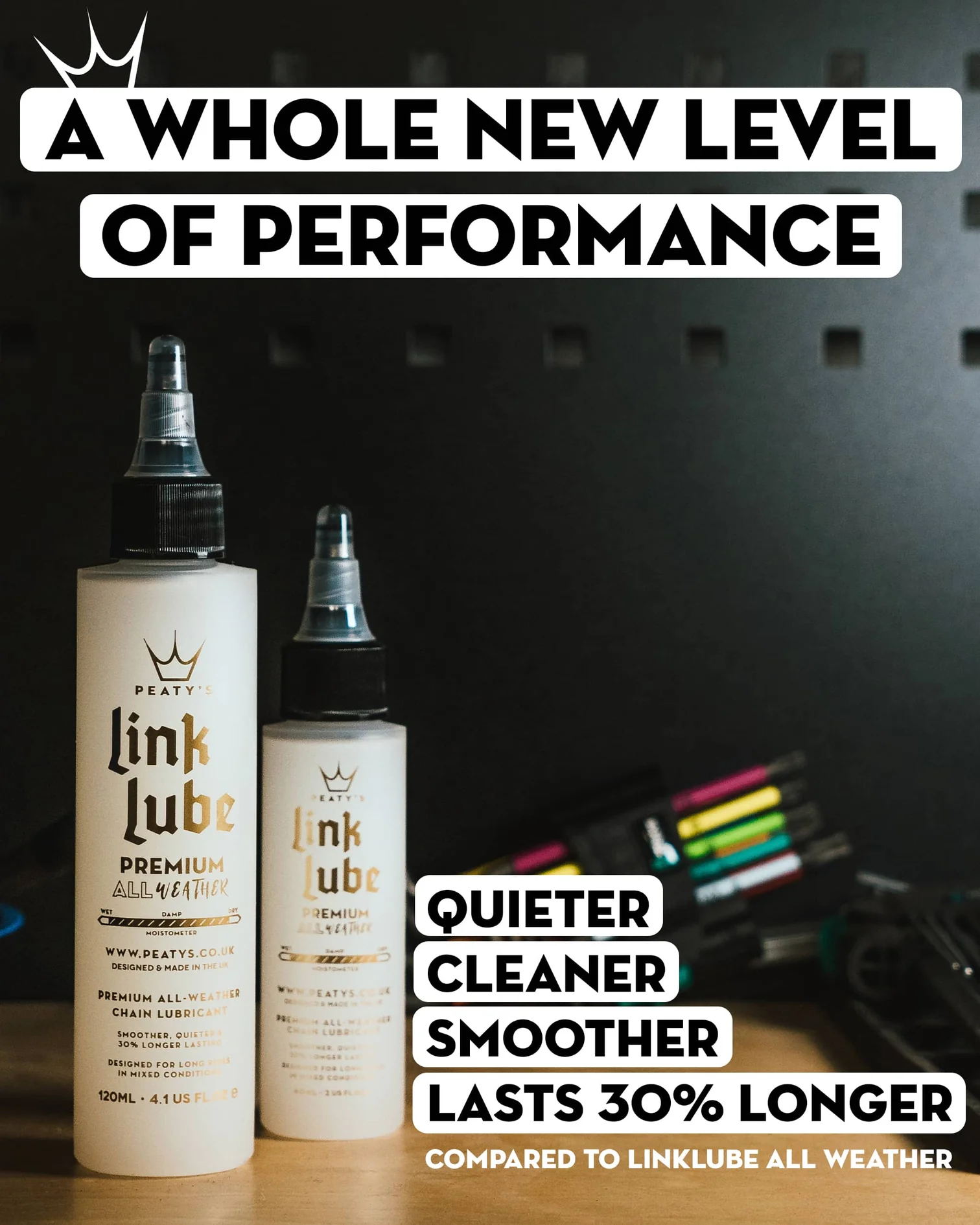 Tilbehør - Olie / Fedt - Peaty's LinkLube All-Weather Premium 60ml