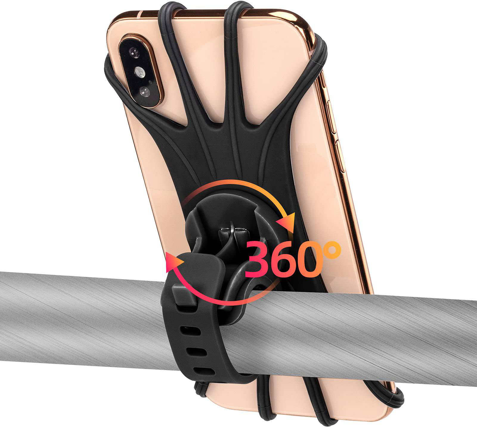 RockBros Silikone Mobilholder 360° - Black RockBros Silikone Mobilholder 360° - Black