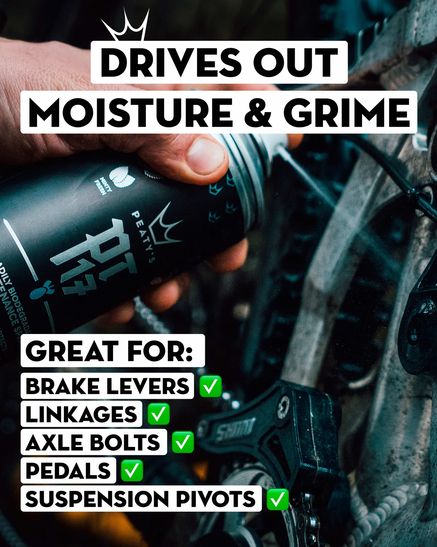 Tilbehør - Cykelpleje - Peaty's PT17 Maintenance Spray 400ml Aerosol