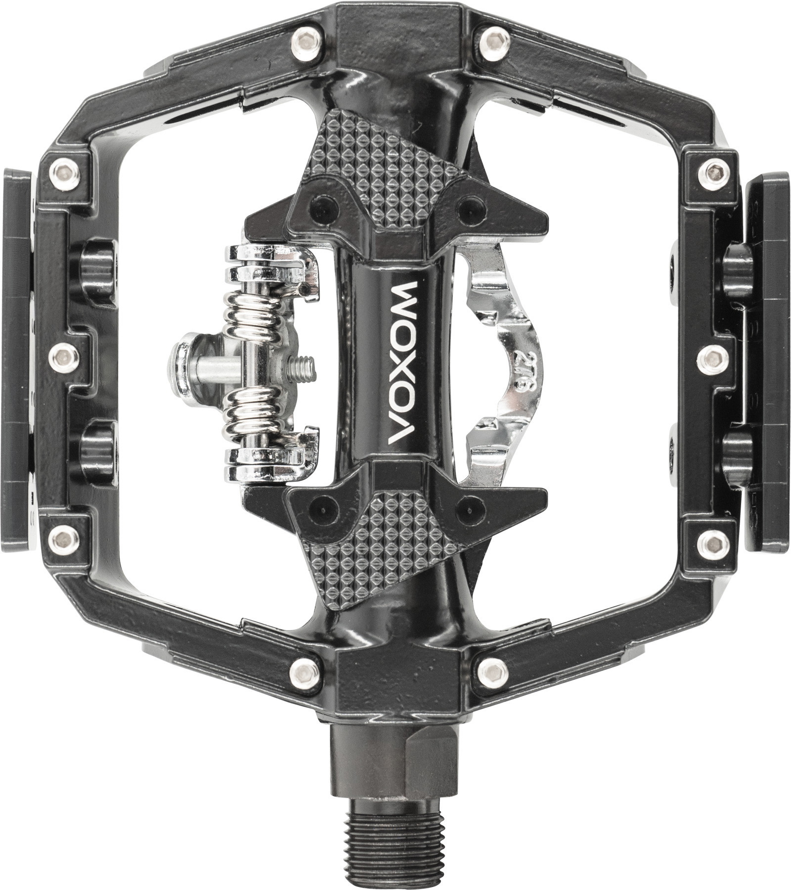 Tilbehør - Pedaler & Klamper - Voxom PE27 MTB Kombipedaler Fladside/SPD - Black