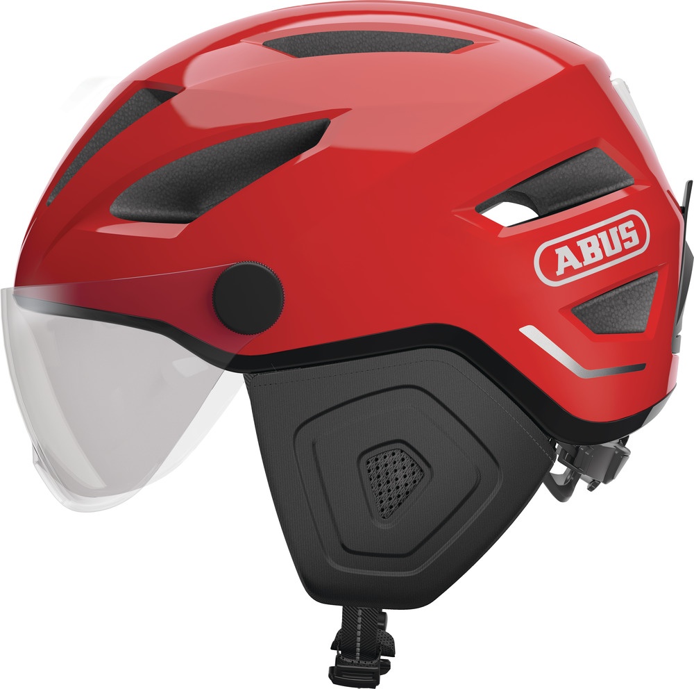 Se Abus Pedelec 2.0 ACE m. LED lys - Rød (elcykel hjelm) hos Cykelexperten.dk