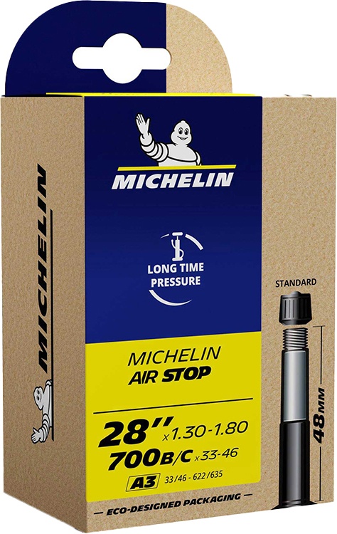 Reservedele - Cykelslanger - Michelin Airstop Tube 700x33-46c - Schrader 48mm