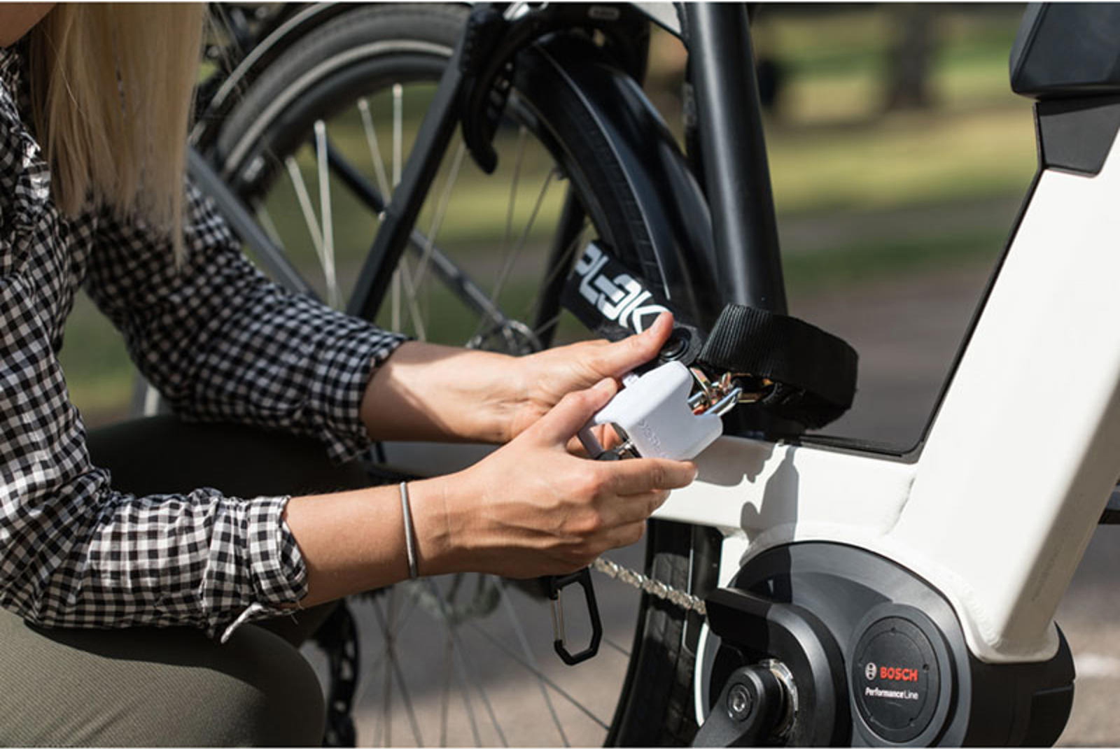Tilbehør - Cykellås - HIPLOK Lite Wearable Chain Lock - Black/White