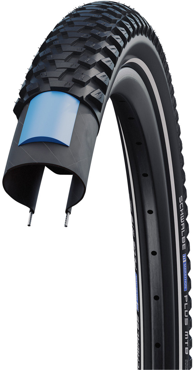 Reservedele - Cykeldæk - Schwalbe Marathon Plus MTB E-Bike E50 27.5x2.35 - Sort