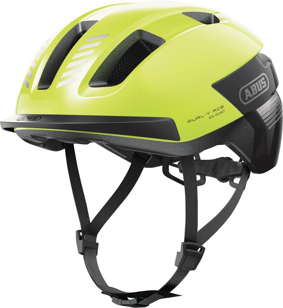 Beklædning - Cykelhjelme - Abus PURL-Y ACE m. LED lys - Signal Yellow (elcykel hjelm)