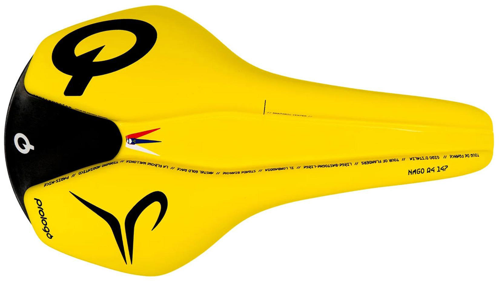 Tilbehør - Cykelsadel - Prologo Nago R4 147 Tadej Pogačar Special Edition - Tour De France Gul