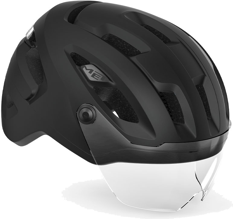 - MET Helmet Intercity m. LED lys MIPS - Sort