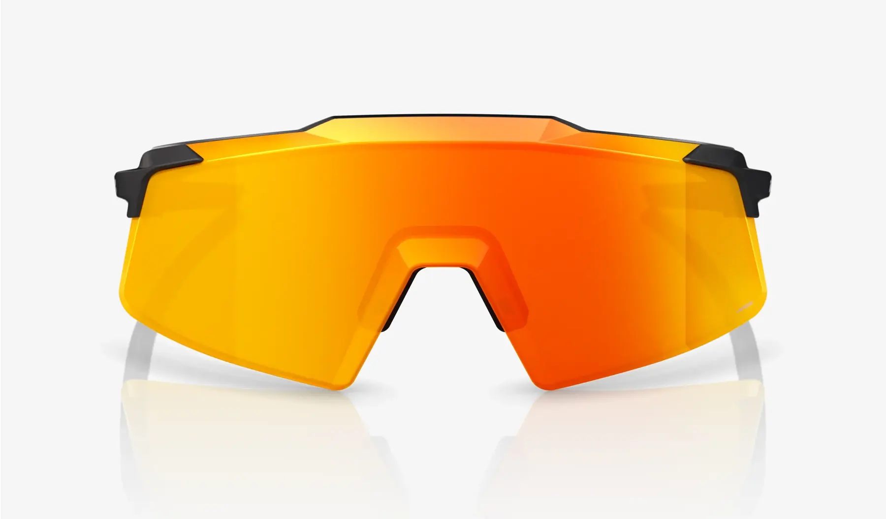 Beklædning - Cykelbriller - 100% AEROCRAFT - Soft Tact Black - HiPER Red Multilayer Mirror