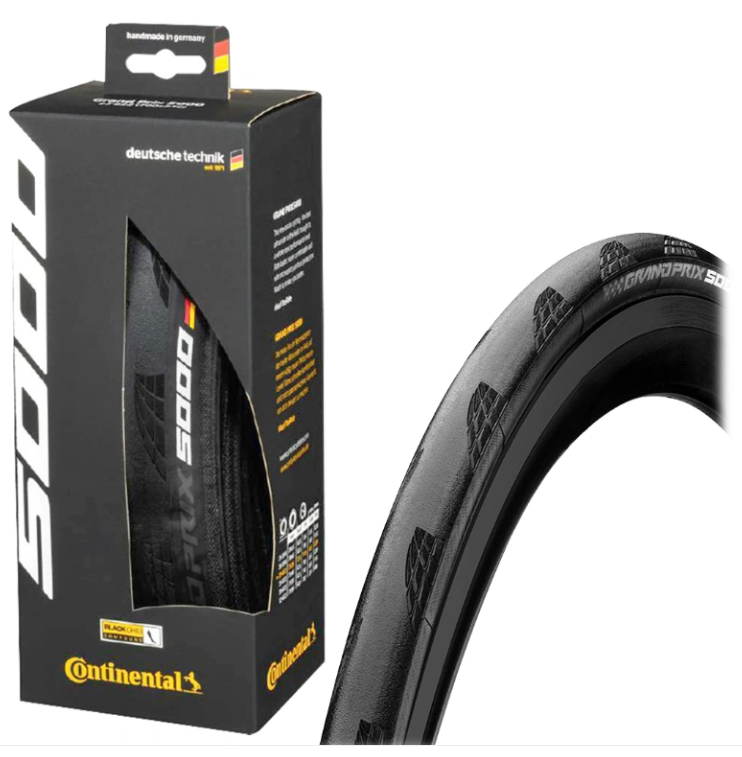 Continental Grand Prix 5000 Folding Racerdæk 700x23c/25c/28c/30c/32c Sort