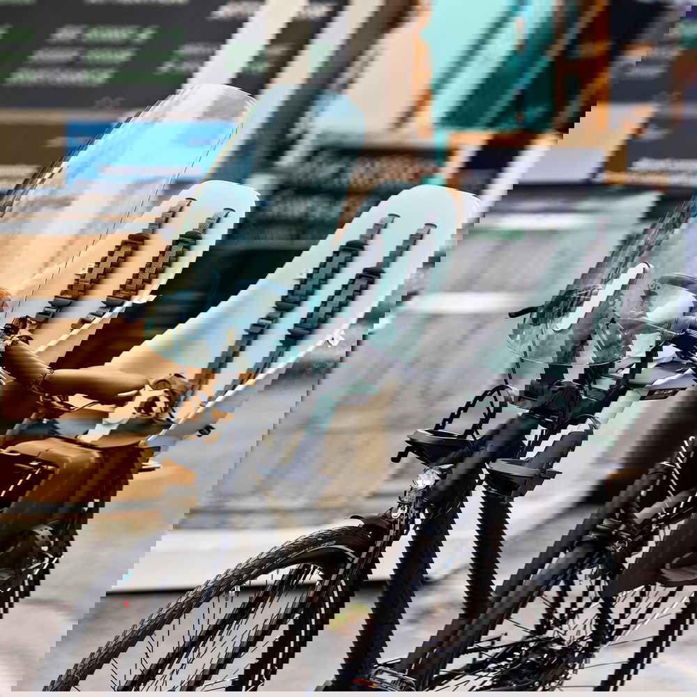 Tilbehør - Cykelstole - Urban Iki Barnestol til foran (styrpind) - 9 mdr til 3 år (til 9-15 kg) - Grøn/sort