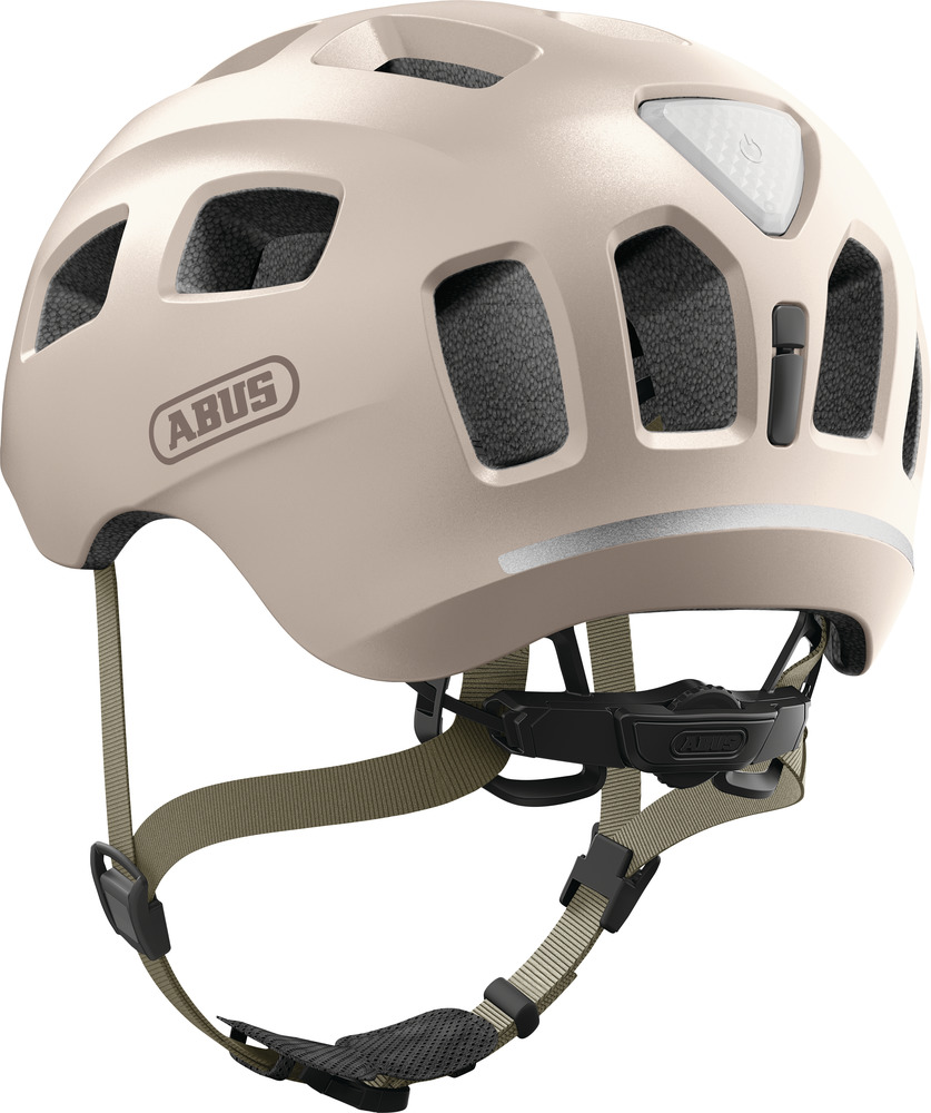 Beklædning - Cykelhjelme - Abus Youn-I 2.0 m. LED lys - Champagne Gold