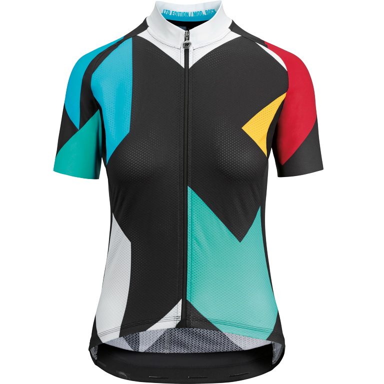 Assos FASTLANE Women's Rock SS Jersey - Kortærmet Cykeltrøje - Sort/Turkis