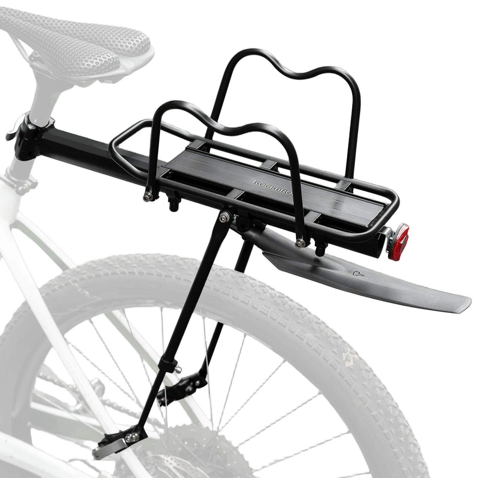 Tilbehør - Bagagebærer - RockBros Bagagebærer Alu m. Reflektor og Skærm 24"-29"