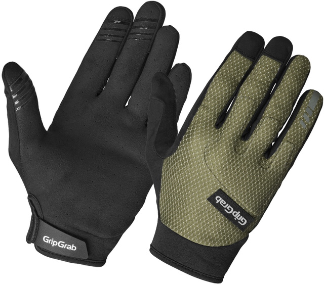 GripGrab Descent Guarded Langfingret Sommerhandsker - Olive Green