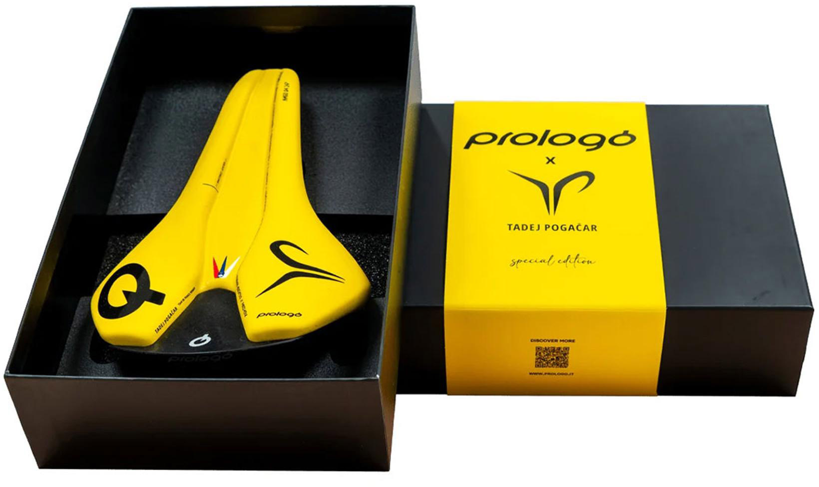 Tilbehør - Cykelsadel - Prologo Nago R4 147 Tadej Pogačar Special Edition - Tour De France Gul