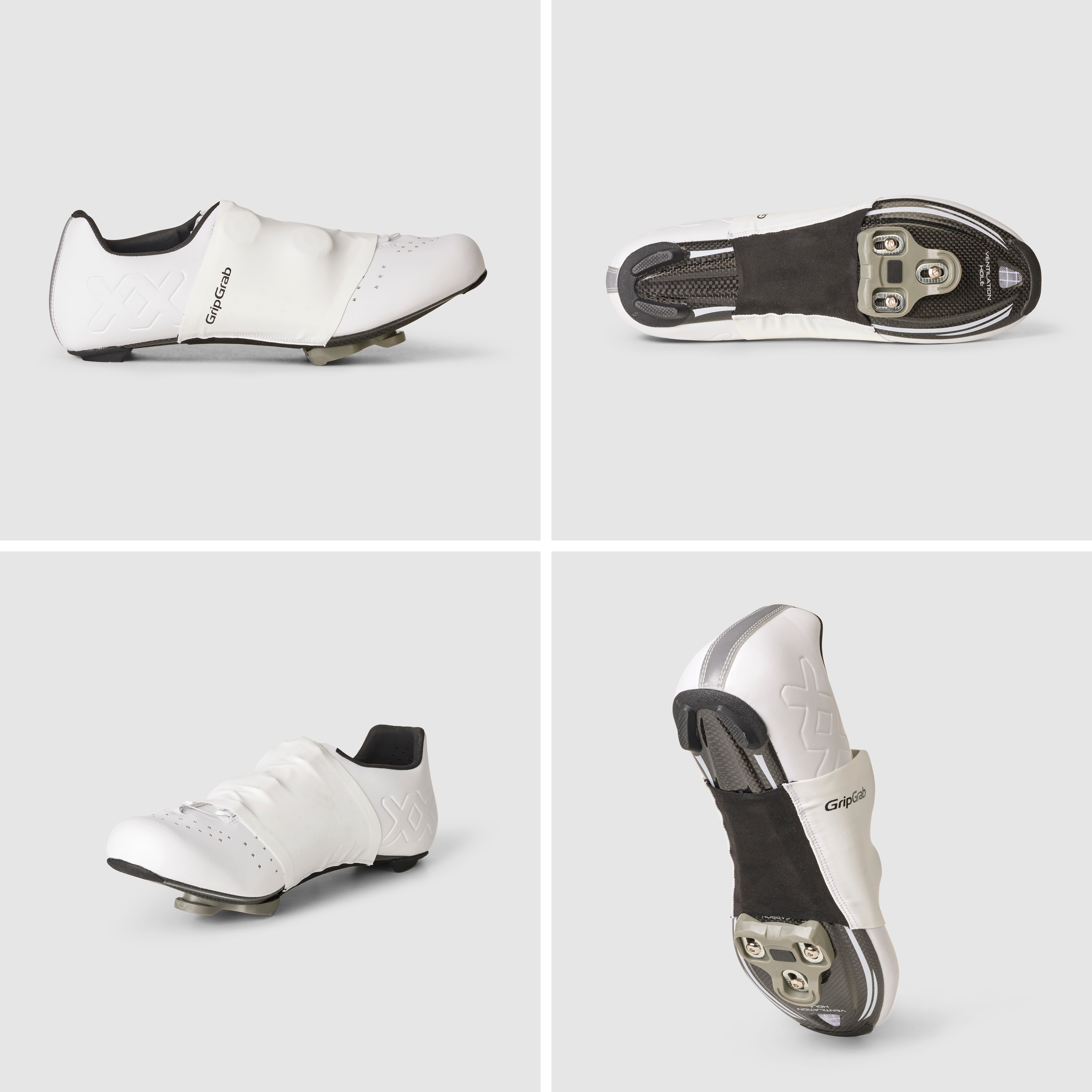 Beklædning - Skoovertræk - GripGrab Faststream Aero Dial Covers - White