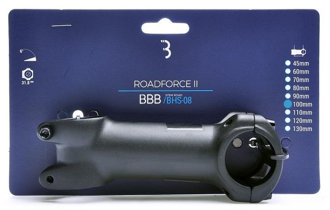 Reservedele - Frempinde - BBB Frempind RoadForce II OS sort - 100mm / 6° / 1-1/8 / Ø31,8mm styr