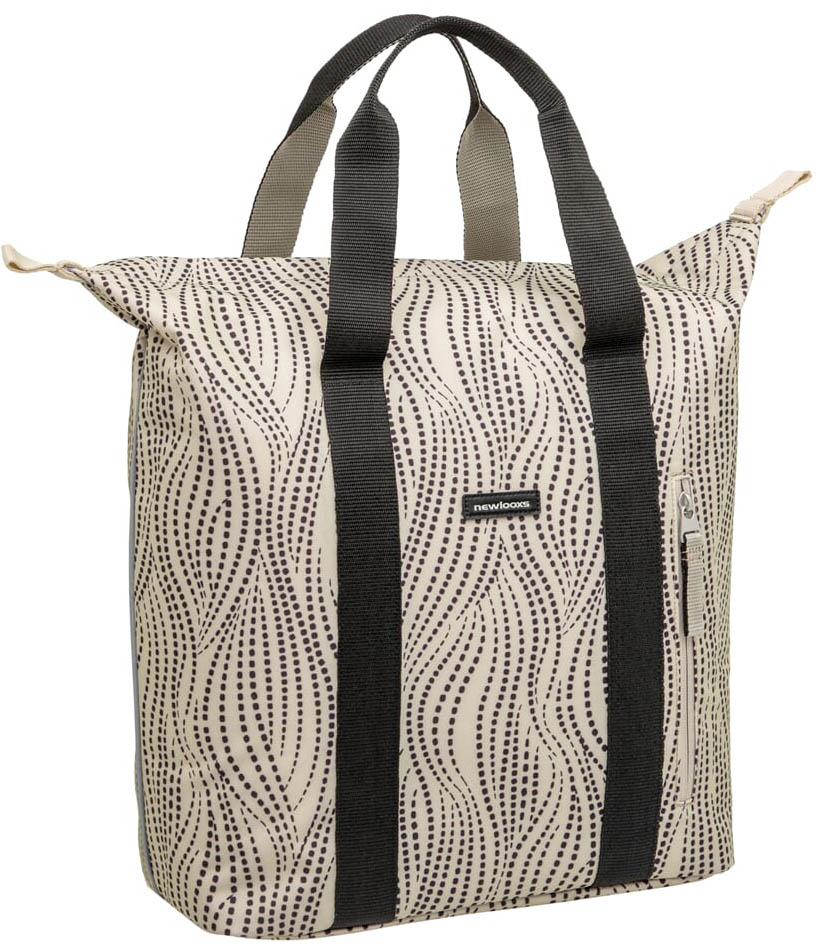 Tilbehør - Cykeltasker - New Looxs Oslo Shopper Kota Sidetaske - Beige Dots
