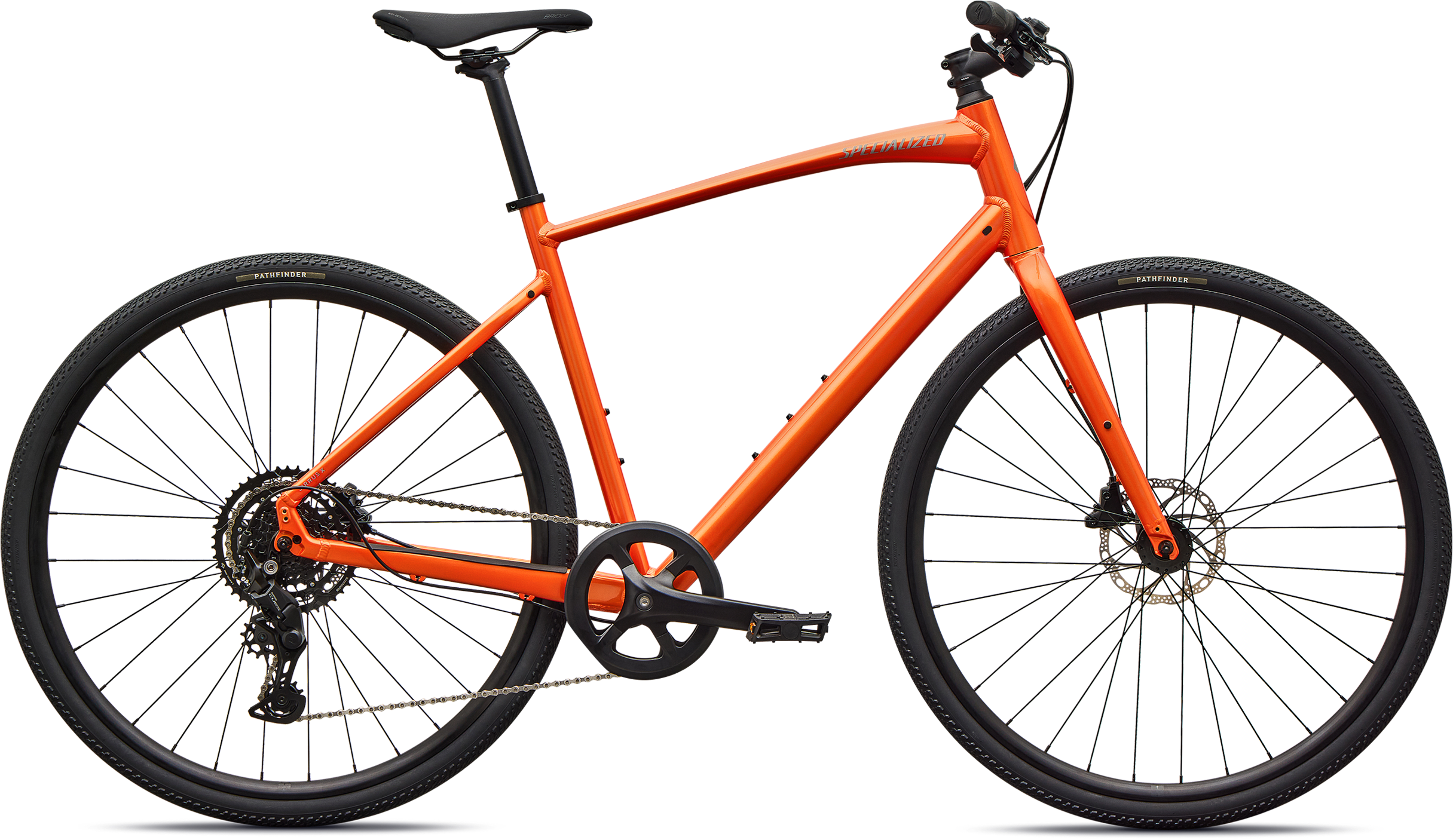 Specialized Sirrus X 2.0 2027 - Gloss Tangerine / Shadow Silver