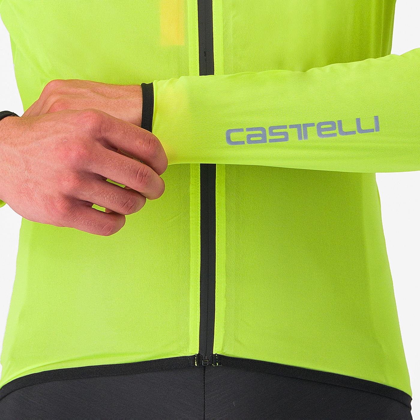Beklædning - Regntøj & Vindtøj - Castelli SQUALL SHELL JACKET - Lime/Sort