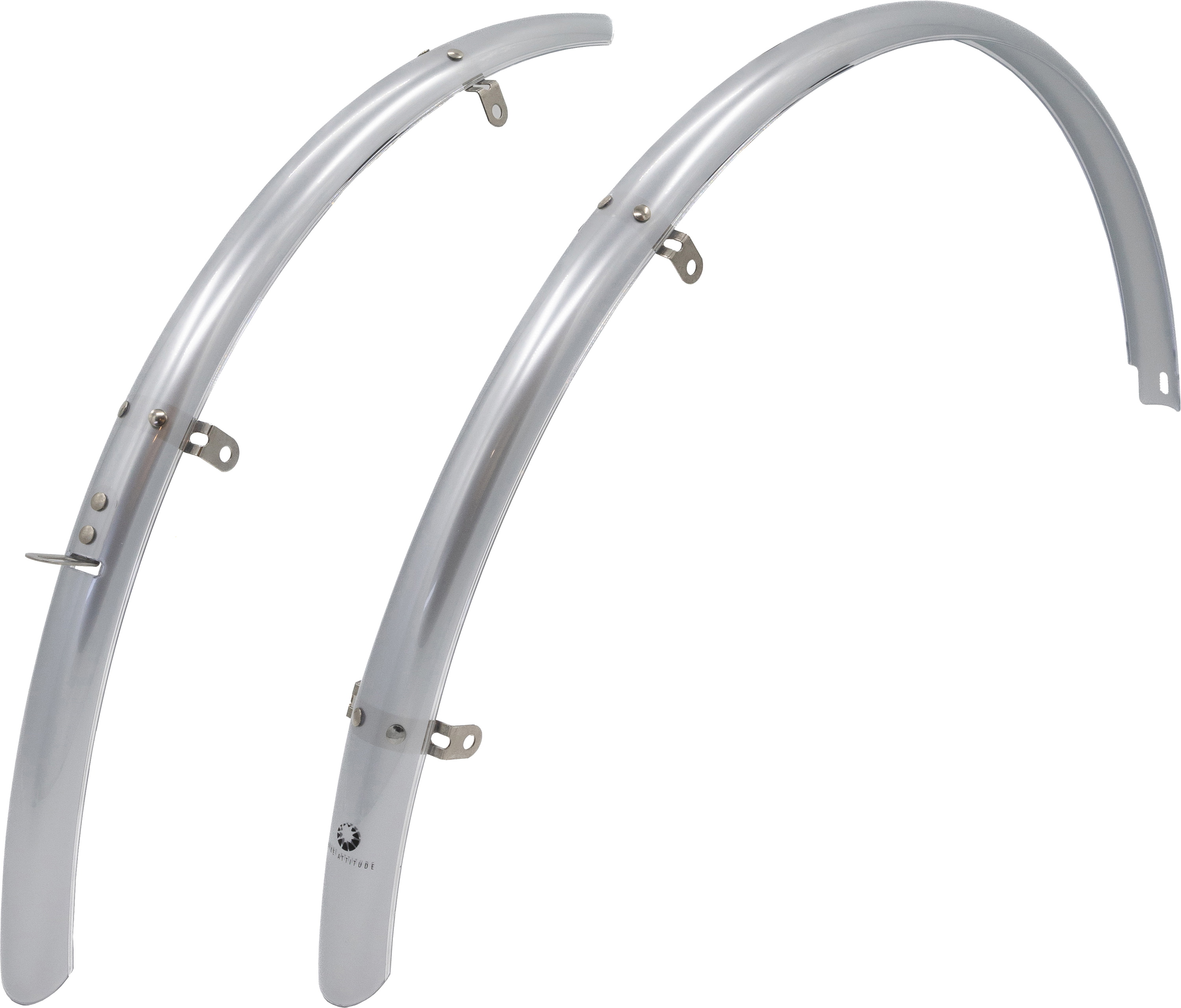 Bike Attitude Skærmsæt 28" 45mm - Sølv (inkl. rustfrit tilbehørstivere)