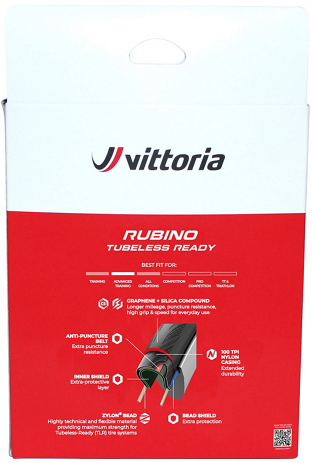 Reservedele - Cykeldæk - Vittoria Road Rubino V TP 700x28c/30c w/80ml Sealant (2 dæk + 2x80ml) - Black