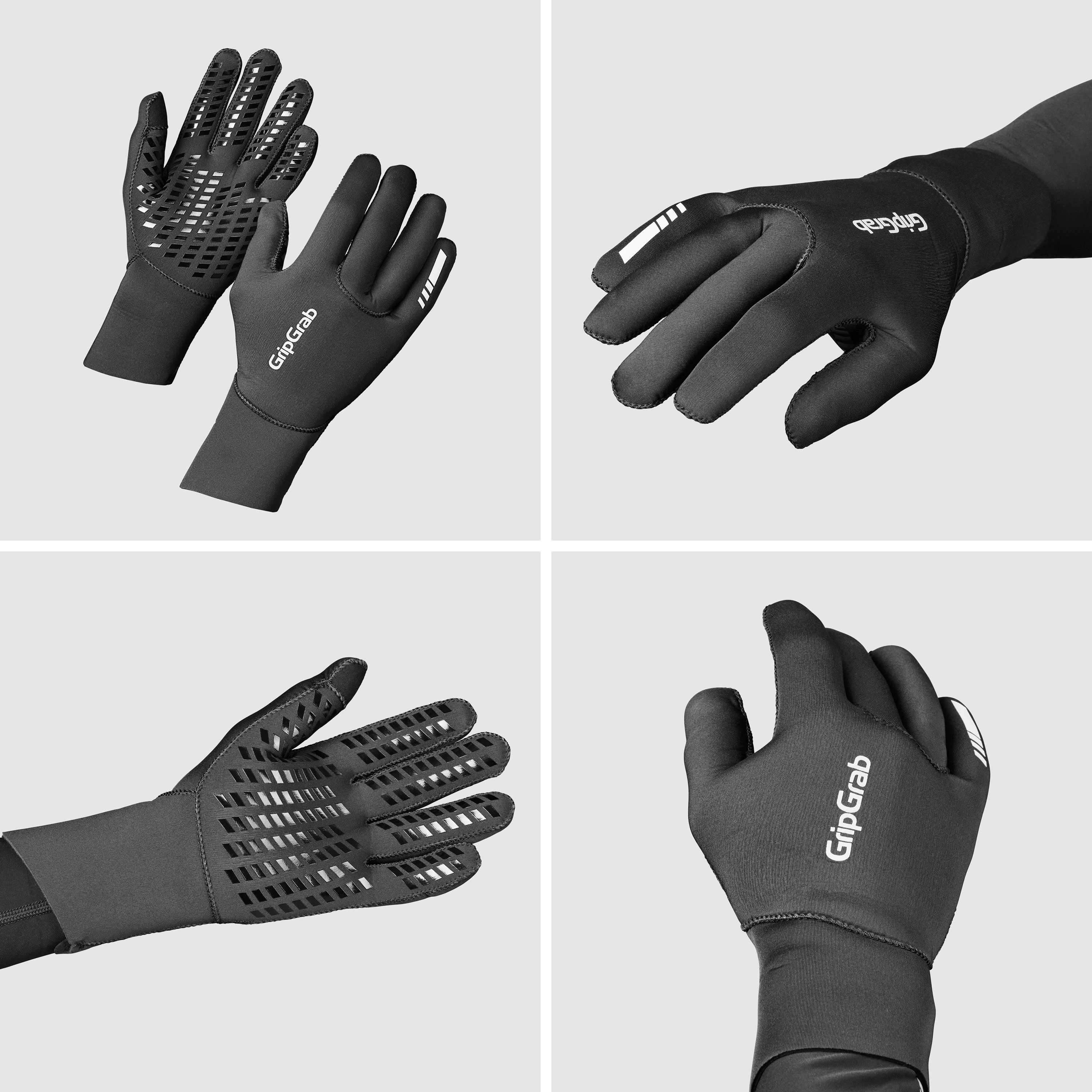 Beklædning - Cykelhandsker - GripGrab AquaShield Neoprene Raceday Handsker - Black