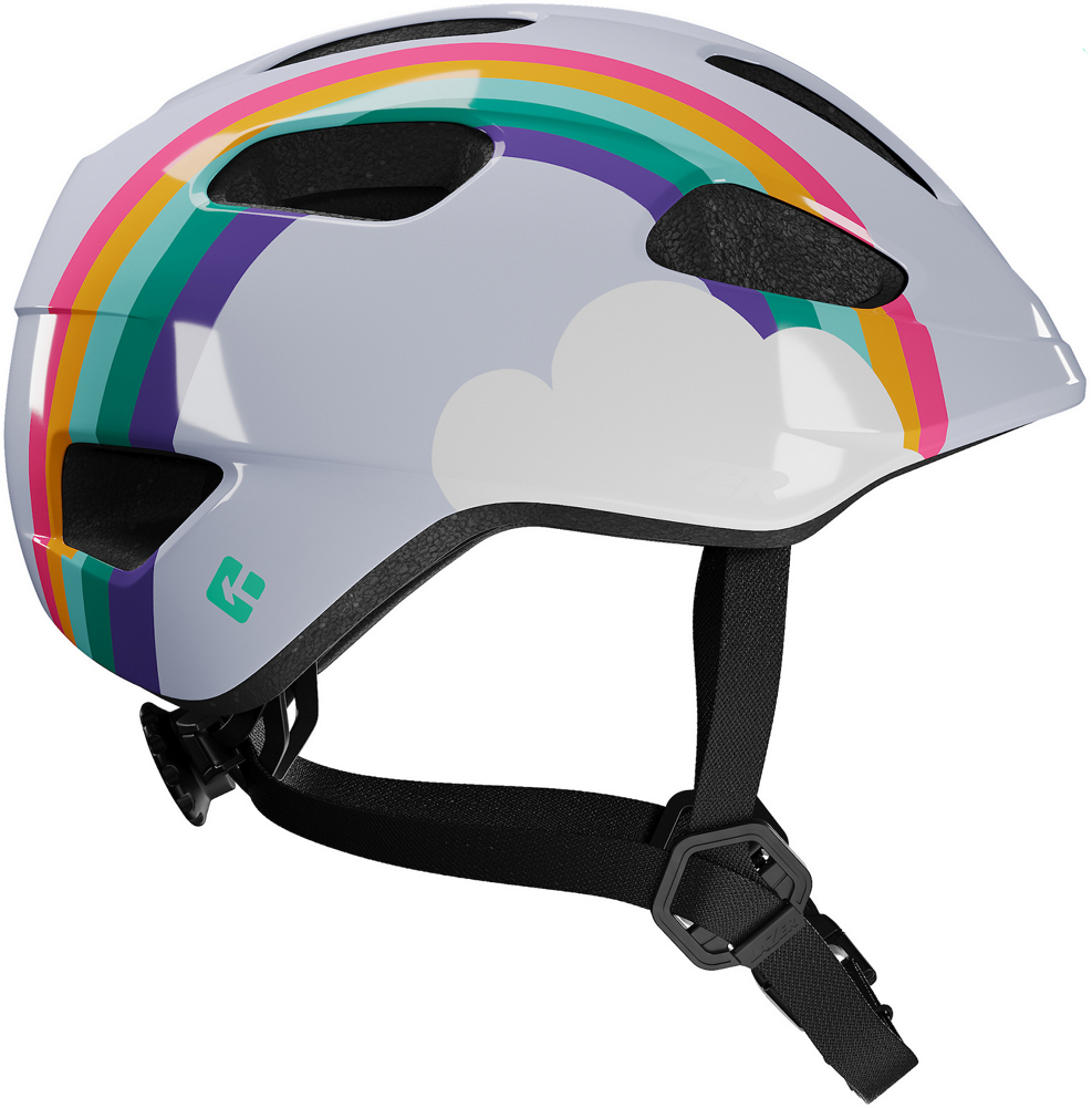 Lazer Pnut 2.0 Kineticore ogquot;Green Buckleogquot; cykelhjelm – Rainbow
