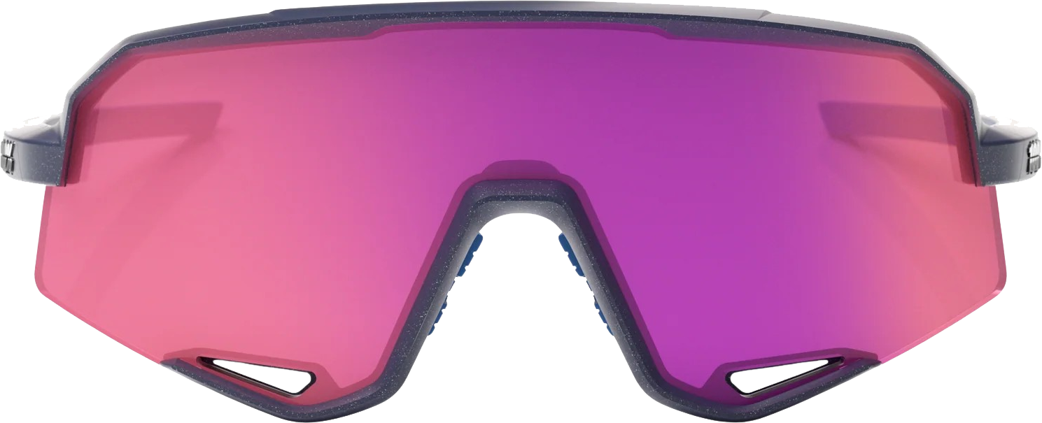 Beklædning - Cykelbriller - 100% SLENDALE - Satin Storm Metallic - Purple Mirror Lens
