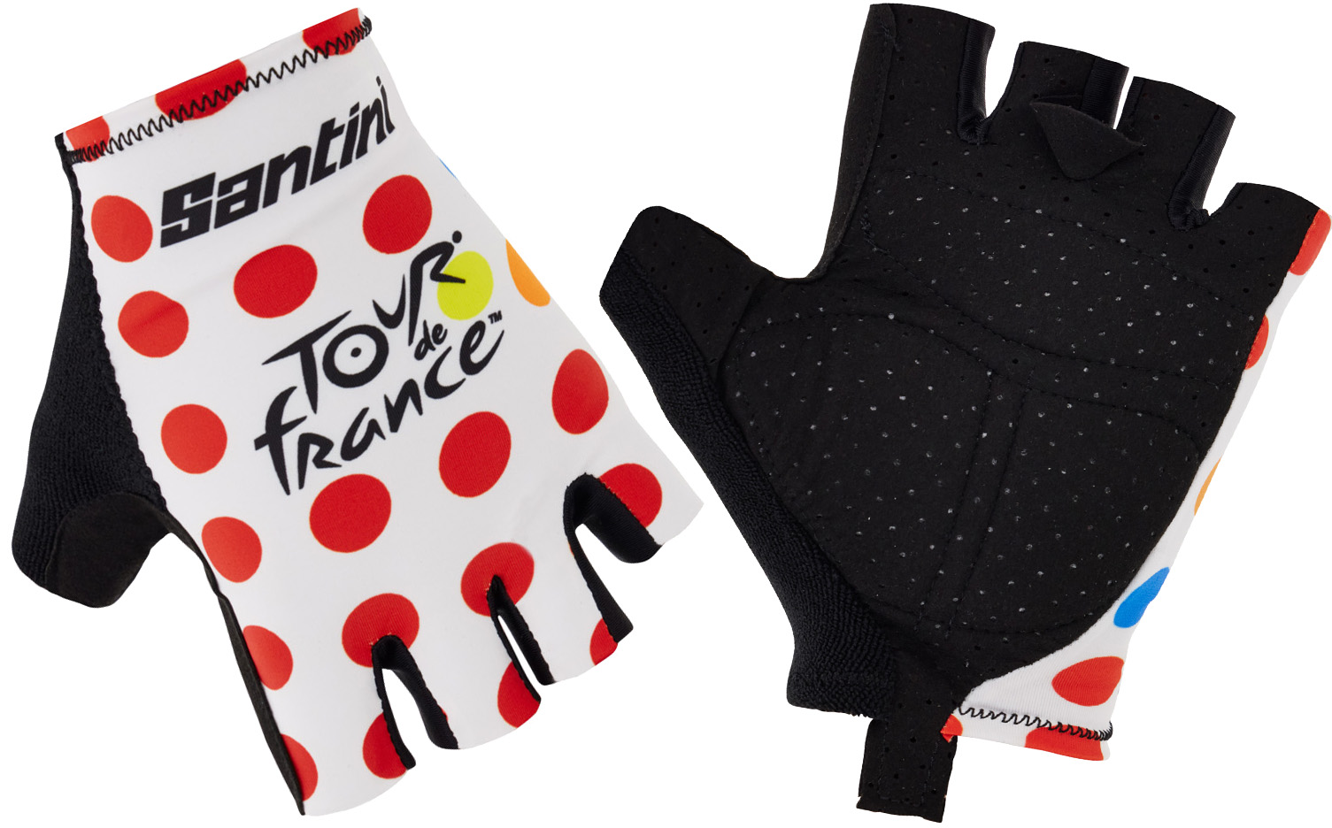 Santini Tour de France – FAN OFFICIAL – Polka Dot – Cycling Gloves
