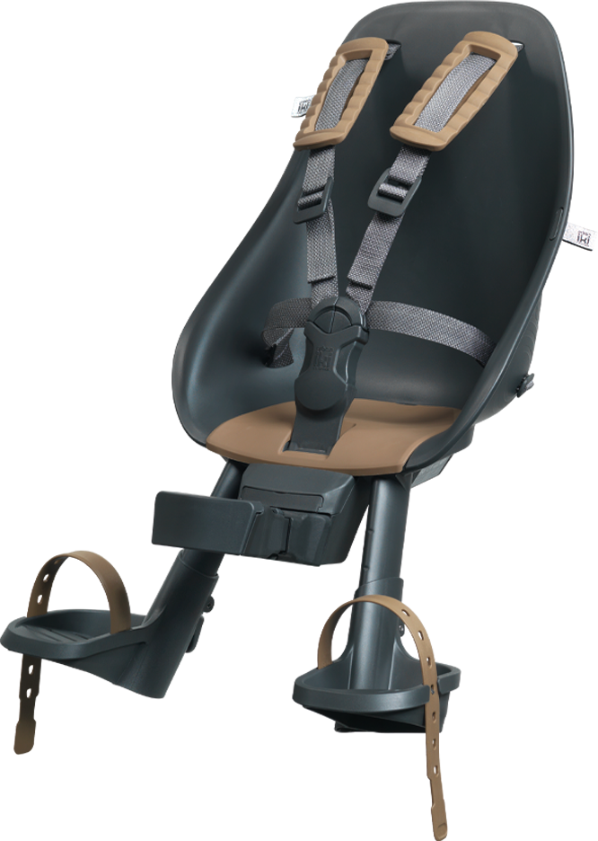 Urban Iki Barnestol til foran (styrpind) - 9 mdr til 3 år (til 9-15 kg) - Sort/brun