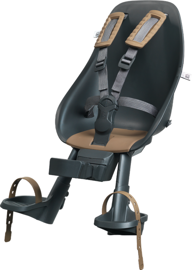 Urban Iki Barnestol til foran (styrpind) - 9 mdr til 3 år (til 9-15 kg) - Sort/brun