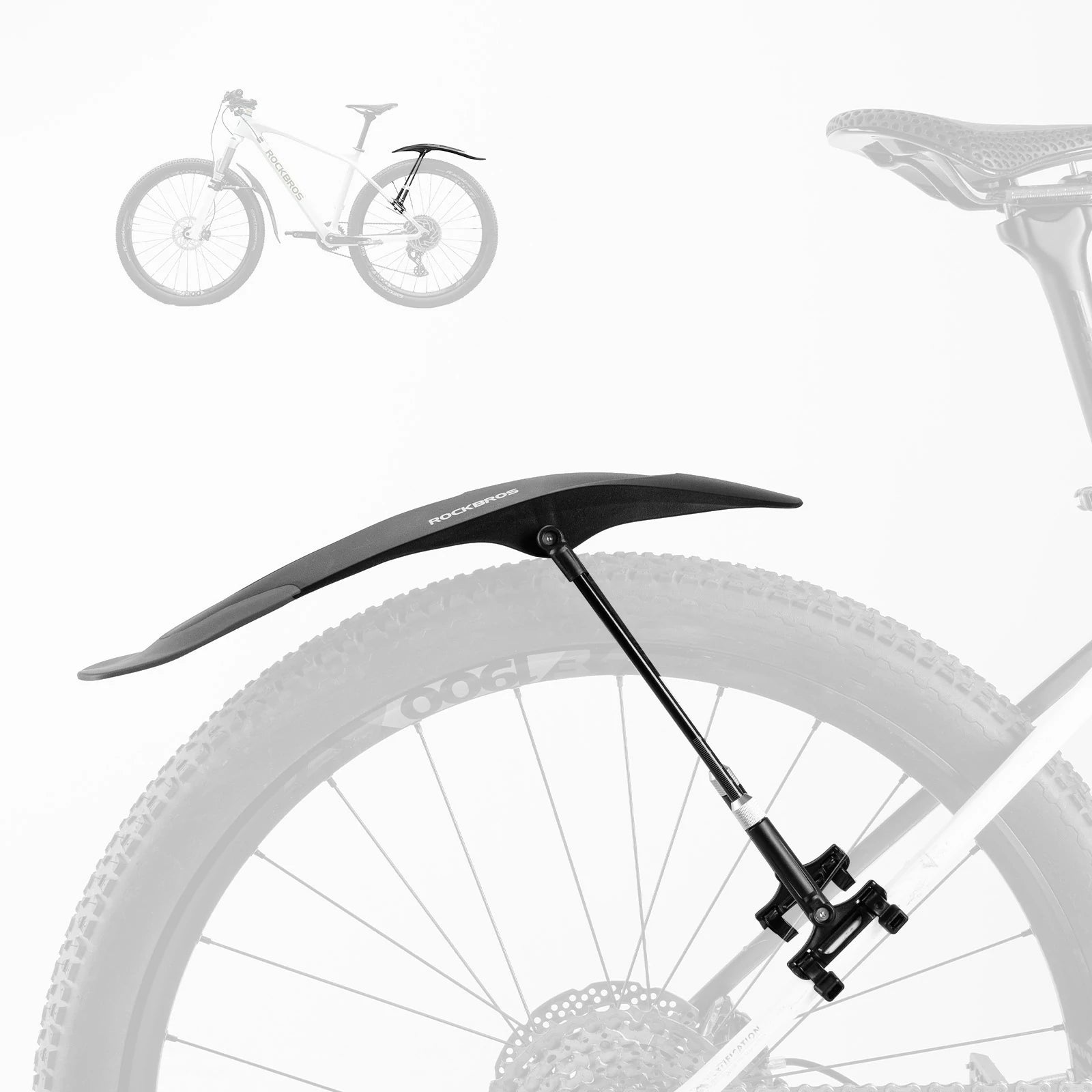 Tilbehør - Cykelskærme - RockBros Skærmsæt Fleksibelt 26"-29" - For