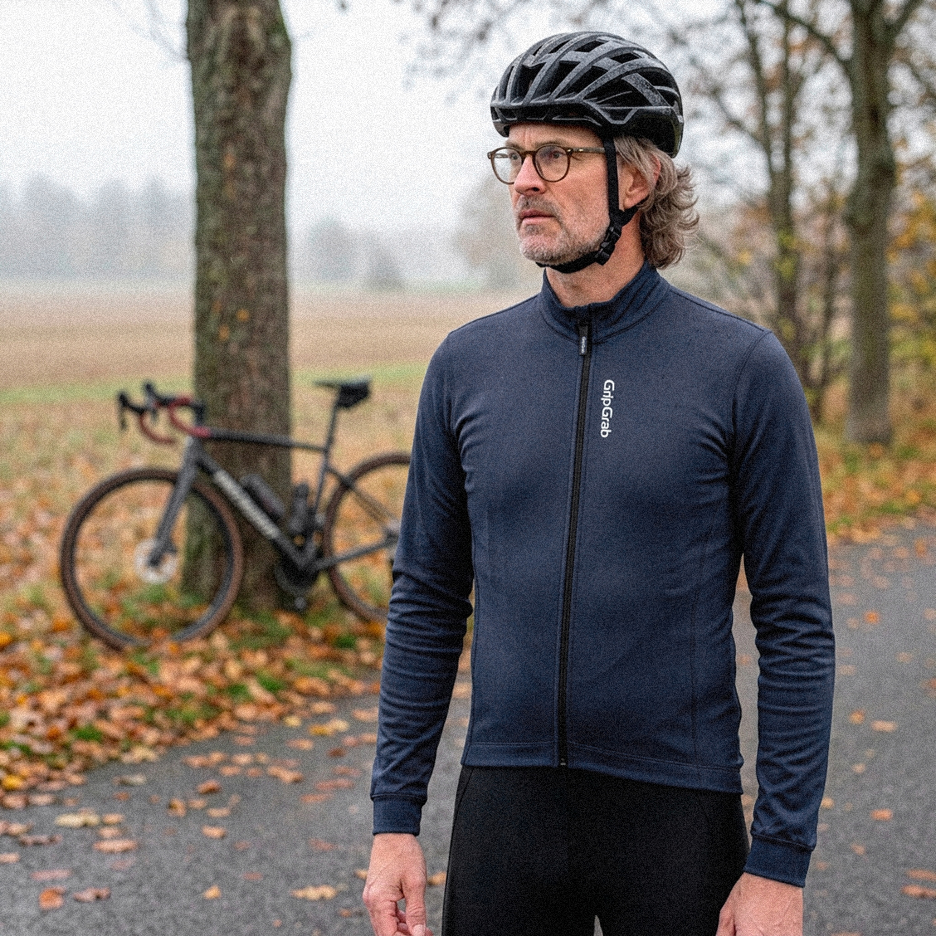 Beklædning - Cykeltrøjer - GripGrab RIDE Langærmet termocykeltrøje - Navy Blue