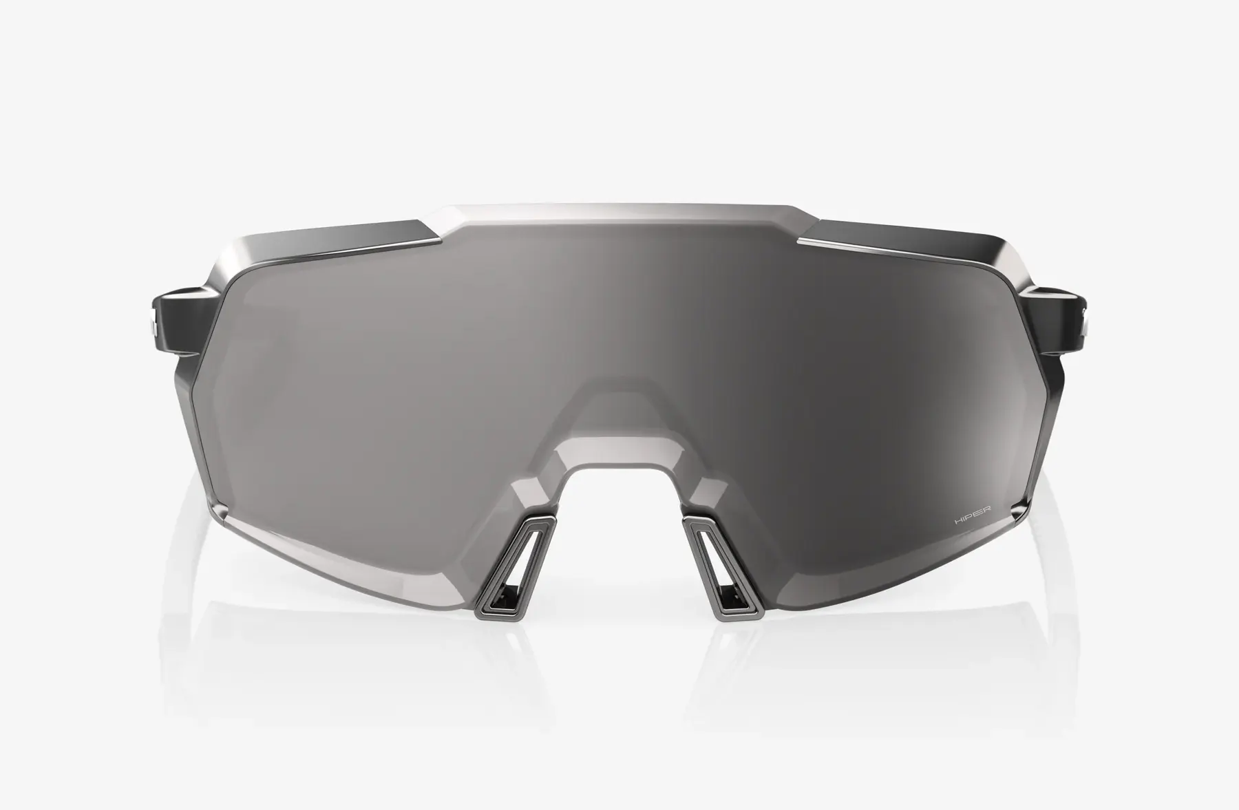 Beklædning - Cykelbriller - 100% KORBIN - Gloss Black Chrome - HiPER Silver Mirror