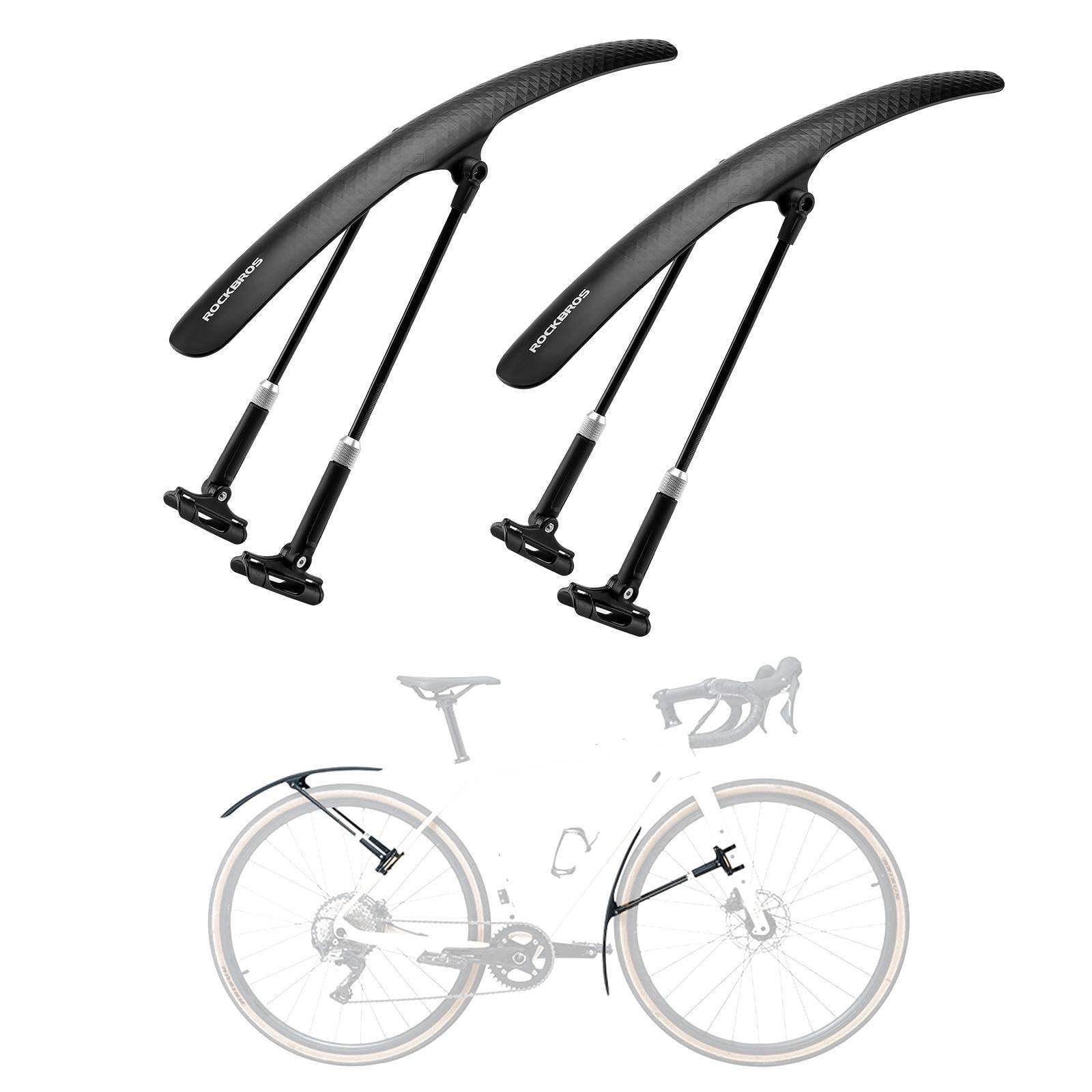 Tilbehør - Cykelskærme - RockBros Skærmsæt Racer 27.5" Quick Release - 1 stk.