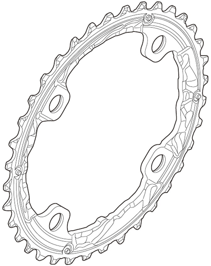 Klinge 32t Fc M670 104mm Komposit 10sp Etc Fra Shimano