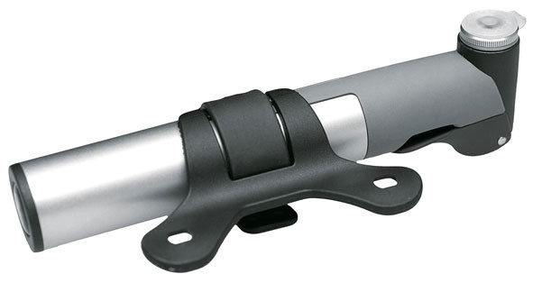 Tilbehør - Cykelpumper - SKS Supershort Minipumpe teleskop T-håndtag Multi Ventil 6bar/87psi - Sølvgrå