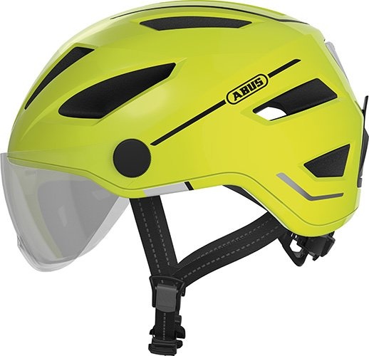 Køb Abus Pedelec 2.0 ACE Elcykelhjem m. LED baglygte og visir – Gul (elcykel hjelm)